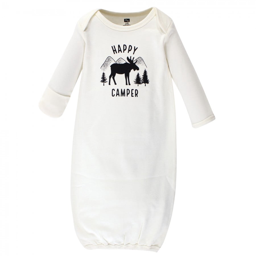 Hudson Baby Cotton Gowns, Moose, Preemie/Newborn