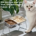 thumbnail image 2 of Koiauber Stainless Steel Elevated Pet Bowl Dog Food Water Bowl with Removable Bracket 15-Degree Tilt Pet Dish, 2 of 8