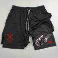thumbnail image 1 of Berserk Guts-pantalones cortos deportivos 2 en 1 para hombre, Shorts transpirables de secado rápido para Fitness, correr, gimnasio al aire libre, 1 of 3