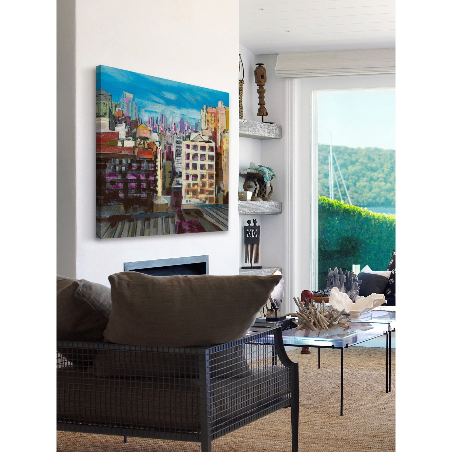 "Towards the Freedom Tower" Painting Print on Wrapped Canvas