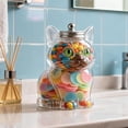 thumbnail image 4 of Adorable Shaped Clear Plastic Candy Jar with Airtight Lid Food Storage Container for Sweets Snacks Kitchen Counter Decor Holiday Gift Idea, 4 of 5