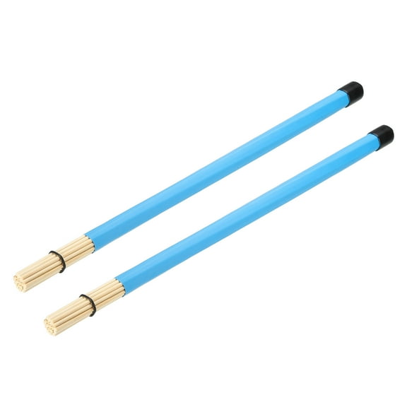 Bamboo Drum Stick Brush Drumsticks Brush for Jazz Acoustic Performances Music Lover Percussion 1 Pair Blue
