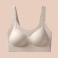 thumbnail image 2 of Jinhomg Women's Everyday Bras, Wireless Wide Strap Seamless Full Coverage Bra for daily, work and T-shirt wear, Pull-On Closure, Solid No Print, Wide Strap Support Gray M, 2 of 7