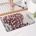 thumbnail image 4 of Red and Gray Floral Pattern Bathroom Rugs Mat,Non Slip Microfiber Bathroom Rug,Rubber Backing,Soft Bathroom Mats for Bathroom Floor,Tub and Shower,17x27in(43x68cm), 4 of 5