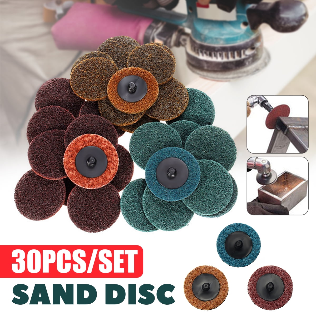 30pcs/set 2 Inch Grinding Disc Roloc Roll Lock Surface Coarse Sanding Disc Pads 30pcs/set 2 Inch Grinding Disc Roloc Roll Lock Surface Coarse Sanding Disc Pads