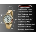 thumbnail image 2 of New Gold Geneva Metal Band Slim Case Women's Bangle Cuff Watch, 2 of 6