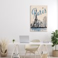 thumbnail image 3 of Stupell Industries Eclectic Blue & Beige Paris Travel Canvas Art, 24 x 36, by Annabelle Hall, 3 of 8
