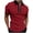 Red, variant on Mens Waffle Shirts Casual Quarter Zip Short Sleeve Colorblock Golf Shirt Moisture Wicking Slim Fit Collared T-Shirt