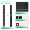thumbnail image 2 of ENONCI Updated Cable Raceway Kit - 77 (5x15.4) Inch Open Slot Wire Covers for Cords, Under Desk Cable Management System to Hide Under Desk/, 2 of 7