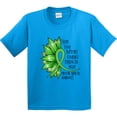 thumbnail image 3 of Inktastic Mental Health Awareness Green Sunflower Ribbon Youth T-Shirt, 3 of 5