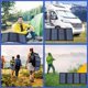 thumbnail image 5 of Cargador de panel solar plegable, batería portátil para teléfono móvil, banco de energía impermeable para exteriores, accesorios para acampar, 5 of 6