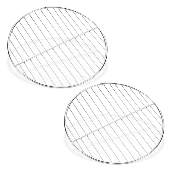Uxcell 2 Pack Charcoal Grate Replacement, BBQ High Heat Stainless Steel Round Cooking Grill Grate for Outdoor [7.09 Inch]
