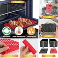 thumbnail image 4 of Reusable Silicone Air Fryer Liners for Ninja Foodi Dual Air Fryer DZ201, Non-Stick Air Fryer Accessories Parchment Paper,4 x air fryer pad,Black&Red, 4 of 7