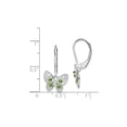 thumbnail image 2 of 1/3 Carat (Ctw) Natural Peridot Butterfly Dangle Leverback Earrings in Sterling Silver for Women, 2 of 3
