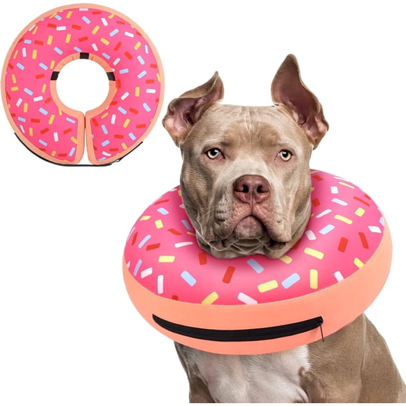 Supet Inflatable Dog Cone Collar Alternative After Surgery, Doggie Neck Donut Collar Recovery, Soft Dog Cone for Small Medium Large Dogs