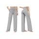 thumbnail image 3 of Pantalones Pierna para Mujer Pantalones Yoga Cintura Alta con Bolsillos Pantalones Deportivos Holgados y Elásticos para Trabajo o para Estar Cómoda en Casa Gris M, 3 of 7