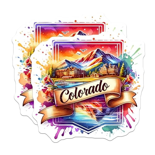 (2 Pack) Colorado Magnets - Mountain Scenery - State Souvenir - Colorful Travel Decor - Nature Artwork - 5" On Longest Side - for Cars, Fridges, Toolboxes - Made in USA - MAG6781