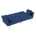 thumbnail image 4 of Couches for Living Room 76.7 inch, Mid Century Modern Velvet Love Seats Sofa, Upholstered 3-Seater Loveseat w/Armrest for Bedroom, Apartment, Home Office, 4 of 6