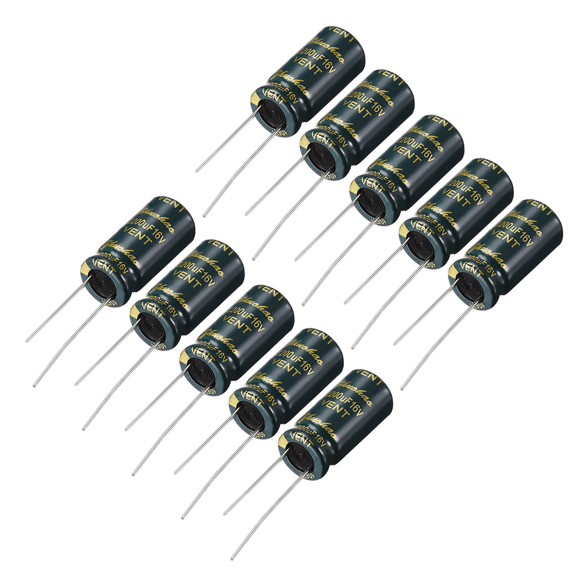 uxcell® Aluminum Radial Electrolytic Capacitor with 1000uF 25V 105 Celsius Life 2000H 10 x 20 mm Black 25pcs 
