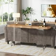 thumbnail image 3 of Finmind Console Table with Acrylic Legs, 47 Inch Narrow Sofa Tables Accent Table, Display Plant Stand Table for Entryway, Hallyway , Easy Assembly, 3 of 5