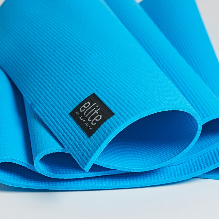 AeroMat 72303 0.25 x 24 x 72 in. Elite Yoga Pilates with Strap Pastel Teal