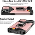 thumbnail image 5 of for iPhone 14 Plus Case with Sliding Camera Cover and Card Holder Heavy Duty Protective iPhone 14 Plus Case with Ring Magnetic Kickstand Phone Case for iPhone 14 Plus 6.7 inch(Rose Gold), 5 of 14