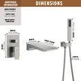 thumbnail image 2 of CASAINC Single-Handle 1-Spray Tub and Shower Faucet in Brushed Nickel, Valve Included, 2 of 9