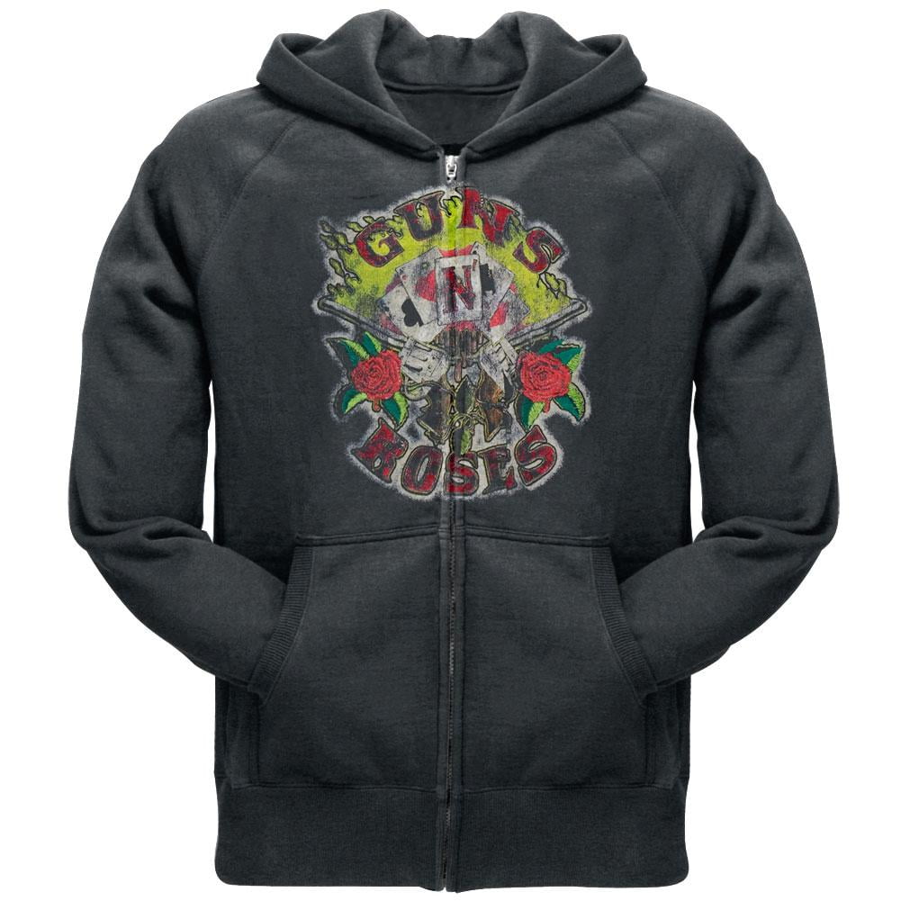 Guns N Roses Cards Premium Zip Hoodie