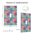 thumbnail image 3 of Fotbe blue pink colorful cracked texture Print Duplex Receptacle Wall Plate, 1-Gang 5.0" x3.0" Wall Outlet Covers, Dual Outlet Faceplates Covers, Color-matched Screws Included-Style T, 3 of 6