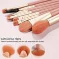 thumbnail image 4 of Mini juego de 8 brochas de maquillaje para mujer, de viaje, portátil, suave, corrector, base de belleza, sombra de ojos, brocha para pestañas con bolsa, 4 of 6