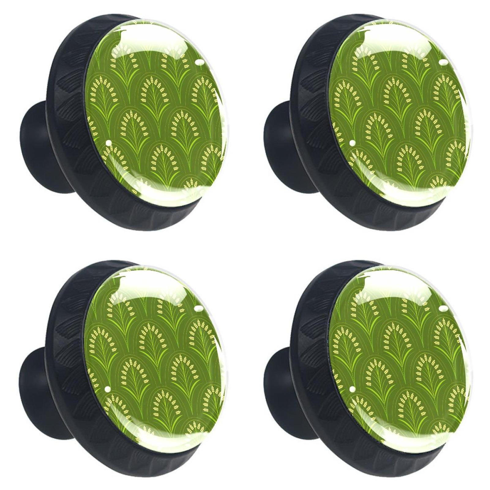 4 Pcs Green Rice Field Knobs for Kitchen Cabinet Cupboard Dresser ...