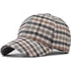 thumbnail image 4 of Gorra de béisbol de lana a cuadros para hombre y mujer - Gorra plana ajustable para otoño e invierno, 4 of 5