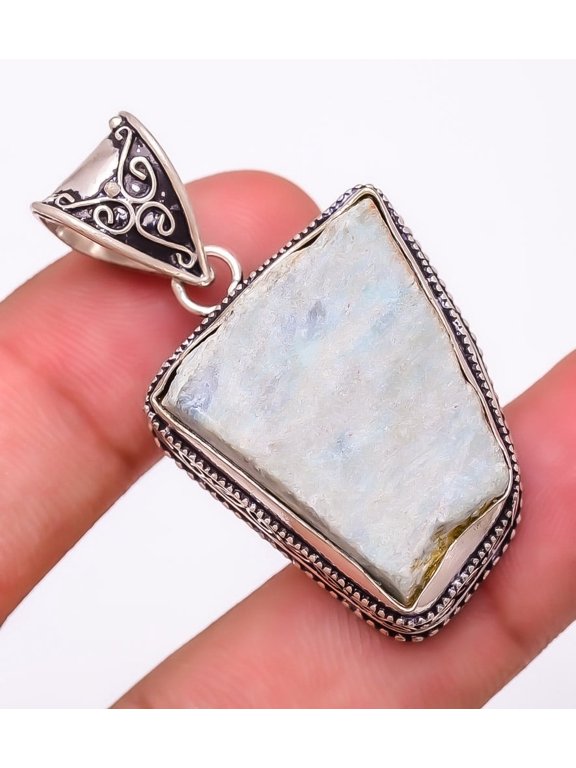 Ruby In Fuschite Rough 925 Sterling Silver Jewelry Pendant 1.8" T862, Fuschite Pendant, Christmas Gift, New Year Sale, Gemstone Silver Jewelry