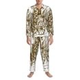 thumbnail image 3 of Naloa Western Scenery With Old Wagon Men’s Pajamas Set - Long Sleeve Button Down Sleep Shirt and Pajama Bottoms Sleepwear Set-Large, 3 of 7