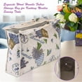thumbnail image 4 of HURRISE 1pc Exquisite Practical Wood Handle Woven Fabric Storage Bag for Knitting Needles Sewing Tools, Wood Handle Knitting Bag, Knitting Needle Storage, 4 of 7