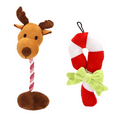 thumbnail image 1 of Juguetes navideños para perros de peluche - Juguetes masticables rellenos Juego de juguetes interactivos para cachorros para mascotas pequeñas y medianas, 1 of 5