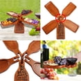 thumbnail image 4 of Primeware Wine Appetizer Plate Set - Mahogany Wood Wine Bottle Shaped Serving Platters With Display Stand Hold Meat, Cheese, Fruit, Wine Glasses, 4 of 6