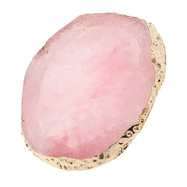 segolike Assiette Cosmétique Faux Agate sous-Verres Pendentif Tapis - Rose