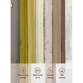 thumbnail image 6 of Yellow Brown Sheer Curtains 63 Inch Length 2 Panels Set, Farmhouse Wood Grain Vintage Striped Voile Window Treatment Rod Pocket Curtains Sheers Drapes for Bedroom/Living Room/Kitchen 52x"63"x2, 6 of 7