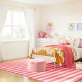 thumbnail image 5 of Mainstays Kids Daisy Pink Plush Fantasy Fun Ottoman with Hidden Storage, 5 of 9