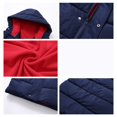 thumbnail image 6 of Lmnyox Hooded Puffer Jackets for Kids Plain Button Down Padded Coats Winter Cozy Puffy Outwears with Pockets, 6 of 8