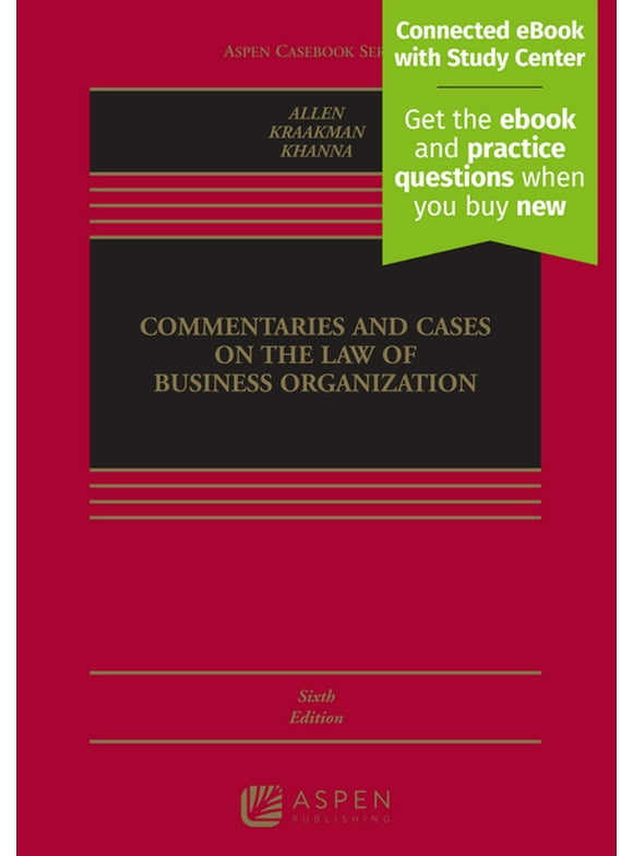 Aspen Casebook: Commentaries and Cases on the Law of Business Organization: [Connected eBook with Study Center] (Hardcover)