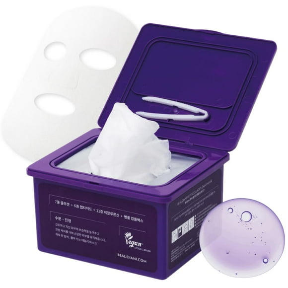 Máscara facial nocturna con colágeno BEAUDIANI, 31 mascarillas