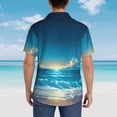 thumbnail image 4 of Fotbe Night Sky Beach Scene Camisa Hawaiana para Hombre Unisex – Camisa Casual de Verano con Botones de Manga Corta de Algodón y Lino,3X-Large, 4 of 7
