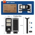 thumbnail image 5 of 2-Pack Solar Street Lights Outdoor Waterproof,6000LM Dusk to Dawn,6500K Motion Sensor with Remote Control, 5 of 6