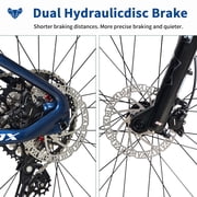 PIONEER Outroad Mountain Bike Double Full Suspension MTB for Adult, M6100 12-Speeds Carbon Fiber Full Suspension MTB MFM100, Dual Disc Brake Bikes for Men Women