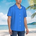 thumbnail image 3 of Balery Dodgerblue Camisas hawaianas de manga corta para hombre, camisas playeras de corte holgado, camisas de vacaciones con botones,Small, 3 of 7