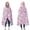 Pink Unicorns Flamingos, variant on Wearable Blanket,Pink Unicorn Flamingo Pattern Hooded Wearable Flannel Blanket for Adults & Teens,Winter Poncho Shawl Wrap Cape Cozy Anti-Pill,50"x60"