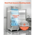 thumbnail image 4 of VEVOR Congélateur Vertical Commercial 29 Pouces L, 22 Pi3 en Acier Inoxydable avec Porte Simple, Dégivrage Automatique, 4 Tablettes Ajustables, 4 of 9