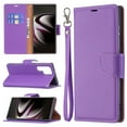 thumbnail image 3 of Allytech Wallet Case for Galaxy S22 Ultra, PU Leather with Lanyard Kickstand Shockproof Wrist Strap Shock Absorption Cards Holder Cash Pocket Case Cover for Samsung Galaxy S22 Ultra, Violet, 3 of 5